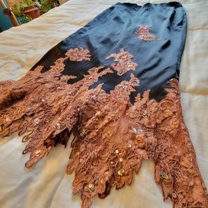 Mandalay Black Pencil Skirt